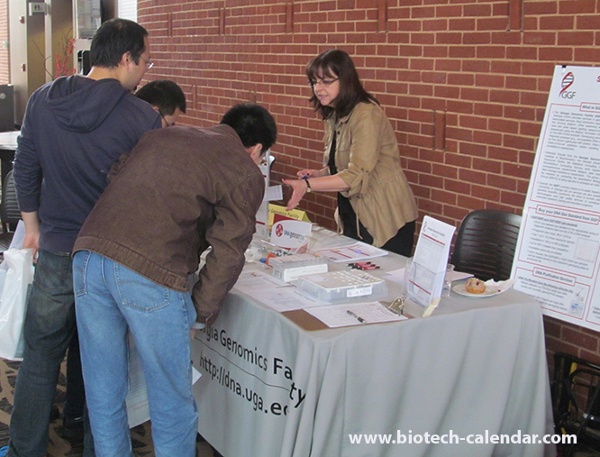Scientist Explores Lab Supplies at University of Georgia, Athens BioResearch Product Faire™ Event