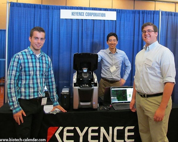 Keyence Corp. reps ready for the BCI event to bring in the lab scientists and assistants.